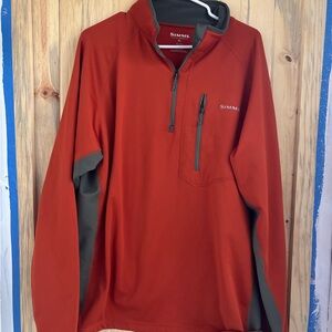 Simms Men's Rust and Charcoal Jacket